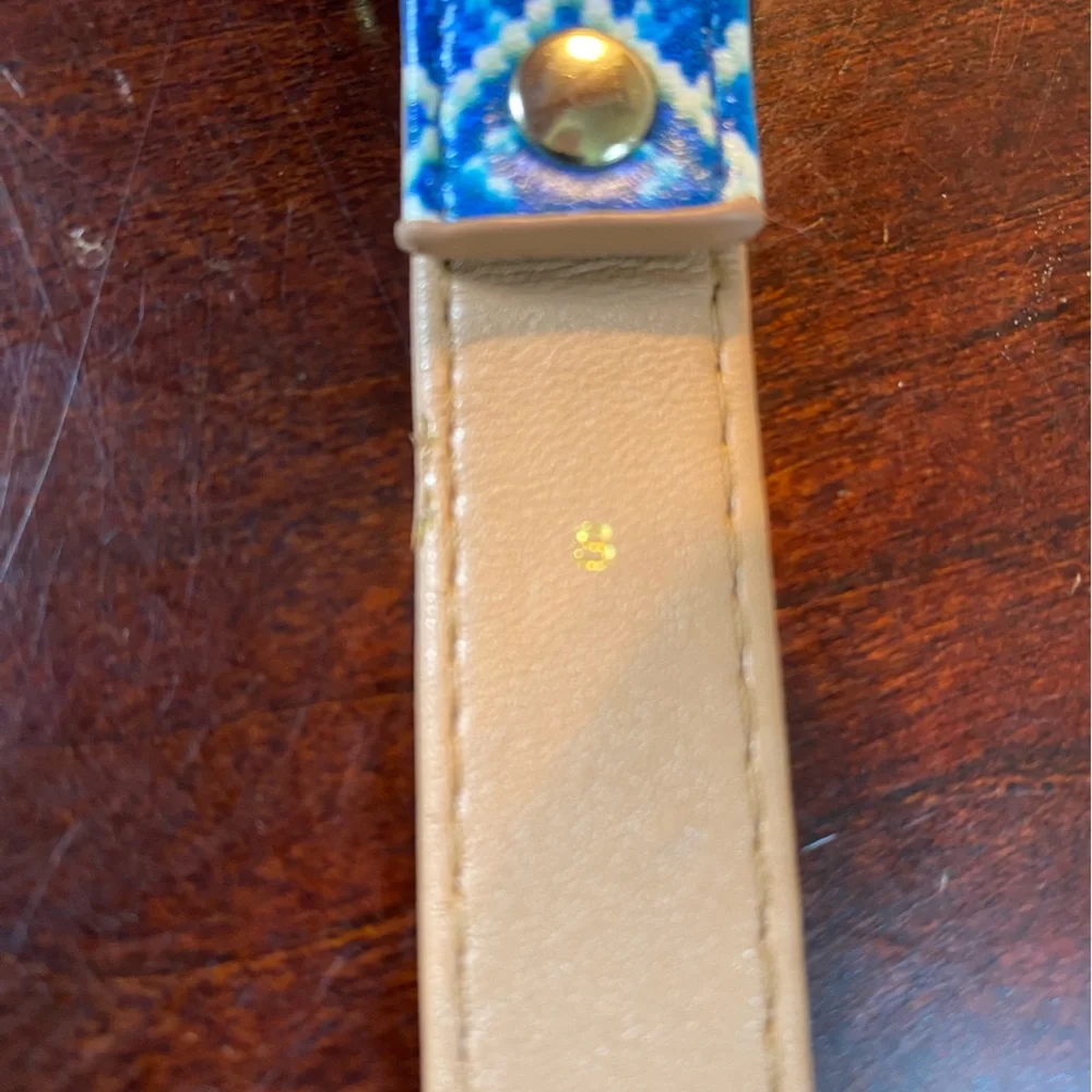 Friendship Mucky Pup Blue Diamond Leather Collar Dog Collar